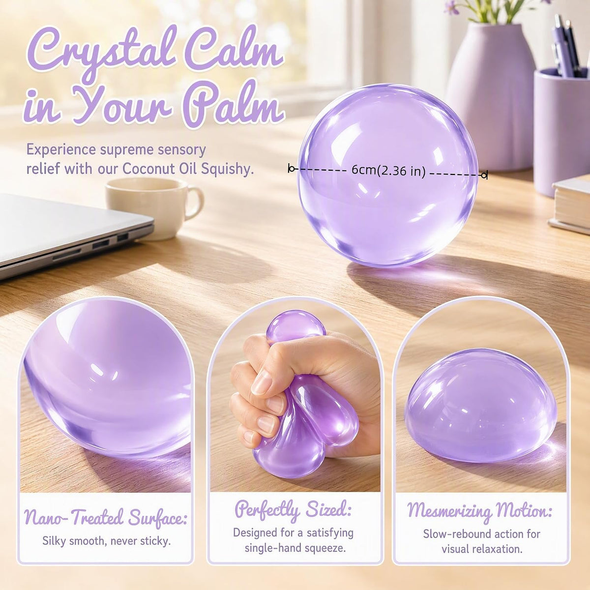 Slow-Rising Squishy Stress Balls - Soft Squeeze Toys For Satisfying Sensory Fun
