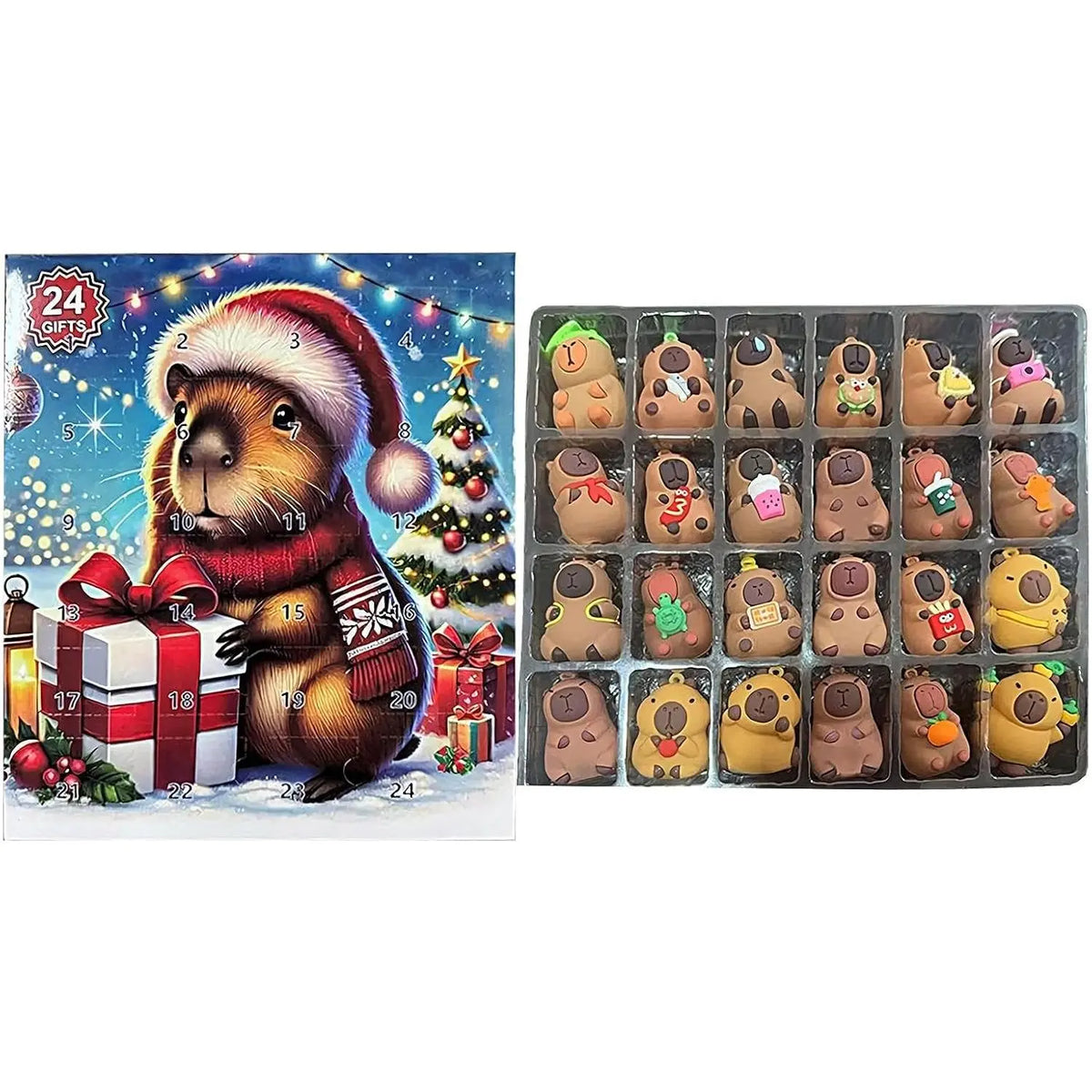 Capybara Advent Calendars 2026, 24 Days Christmas Countdown Toys