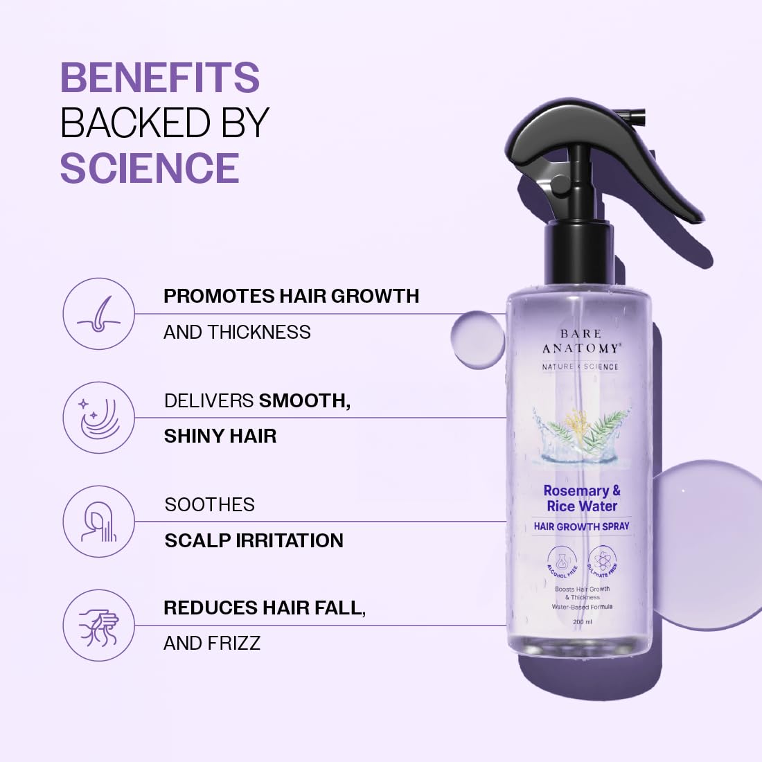 Nature x Science Rosemary Water and Rice Water |100% Natural