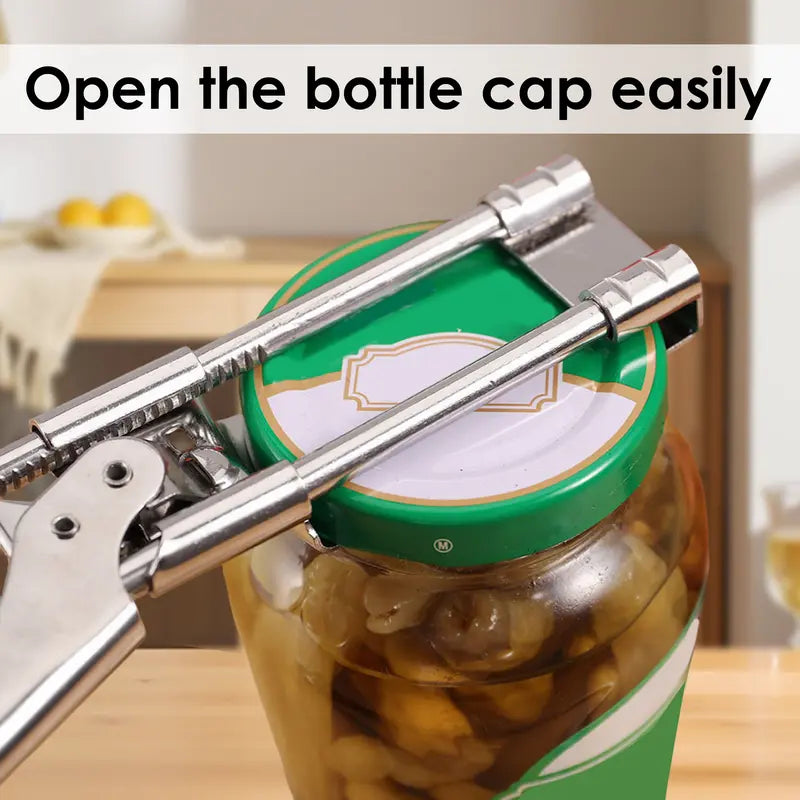 Effortless Adjustable Stainless Steel Jar Opener for Weak Hands | Buy 1 Get 1 Free