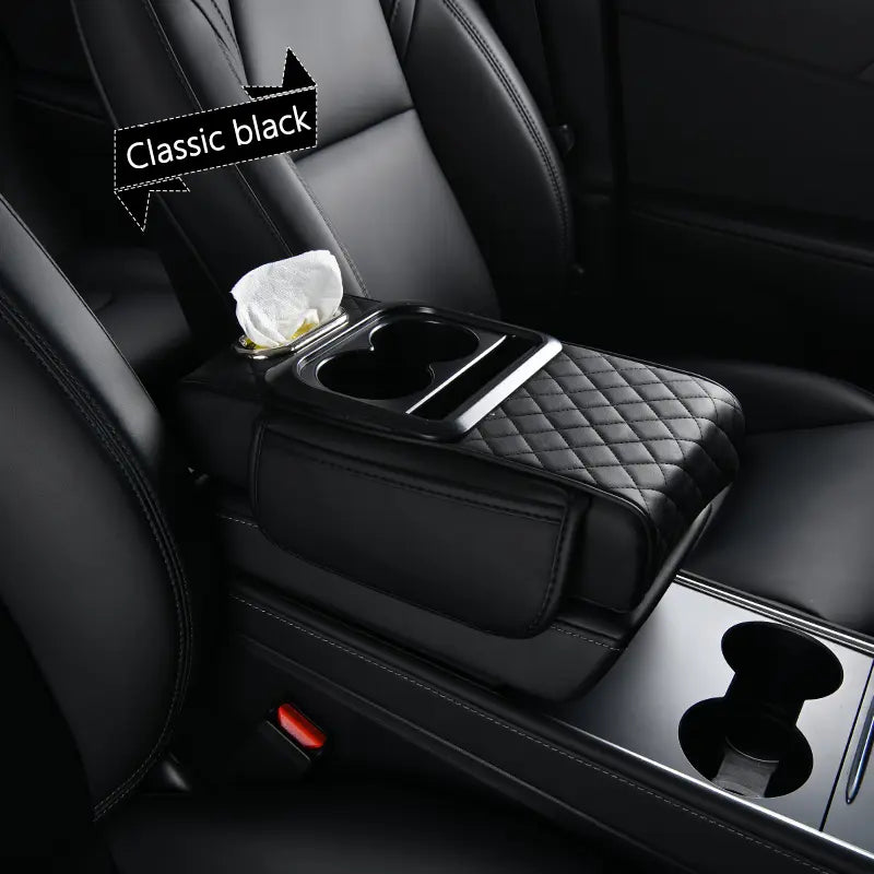 Car Armrest Organizer - 4-in-1 Raised Design For A More Comfortable Drive