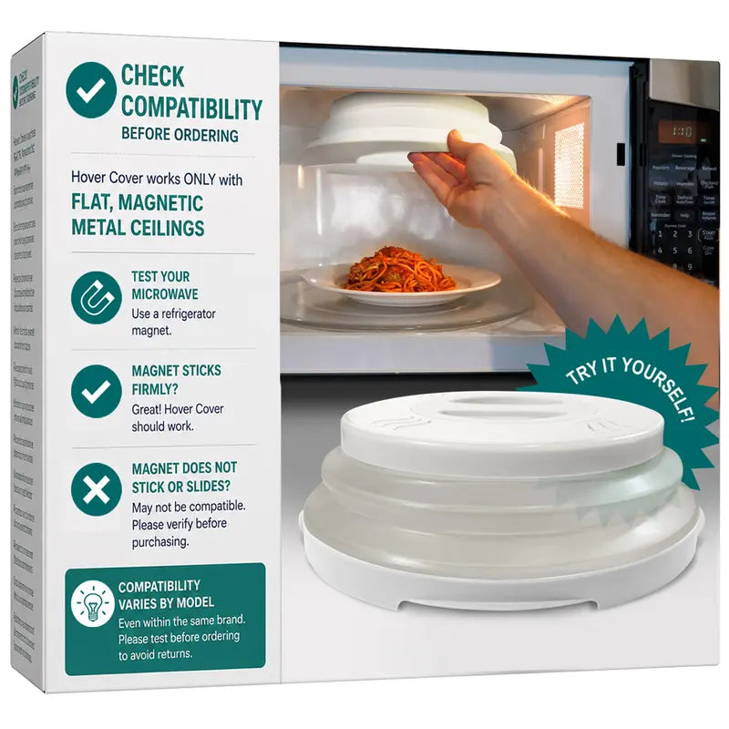 Magnetic Microwave Cover - Anti-Splash Shield For Cleaner Reheating
