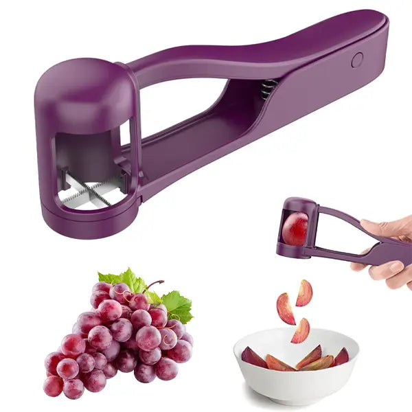 Toddler Snack Cutter - One Press Quarter Cutting For Easy Snack Prep