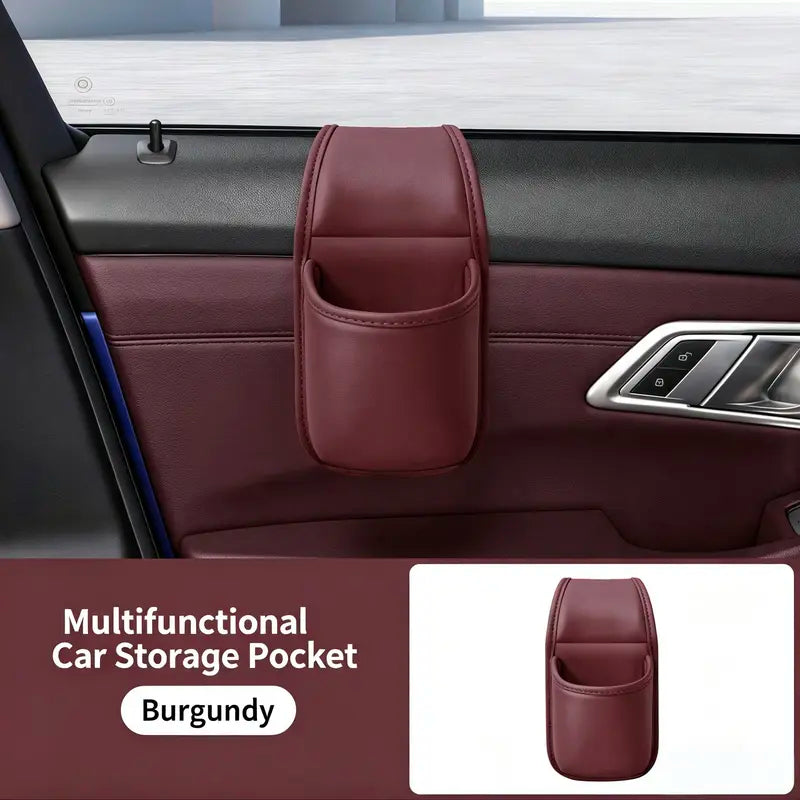 Instant Leather Car Door Storage Pocket Organizer