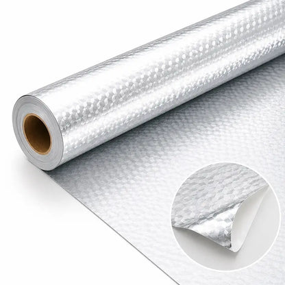 Aluminum Foil Kitchen Film - Peel-and-Stick Protection For Easier Grease Cleanup