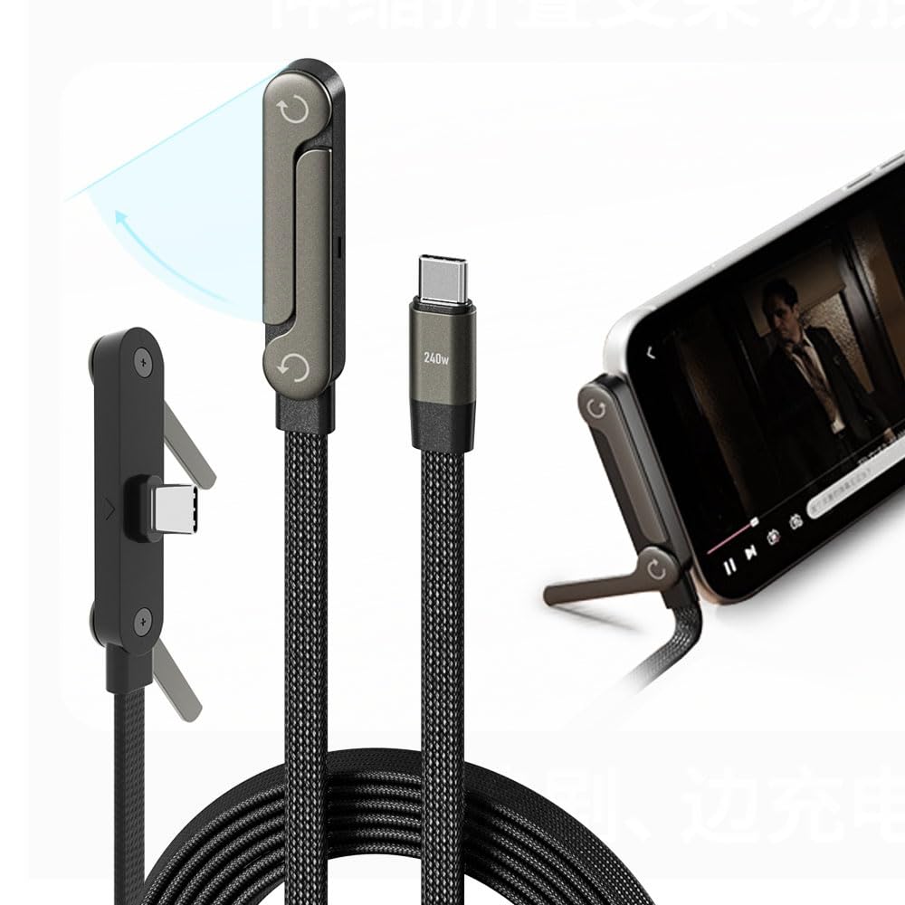 Charge & Watch Hands-Free with 240W Fast Charging Cable