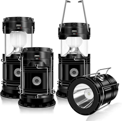 Ultra-Bright Solar Rechargeable LED Camping Lantern & Flashlight