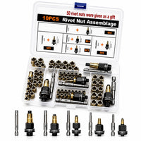 10pcs(Includes rivet nut tool)
