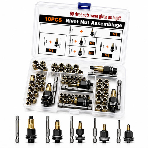 Heavy-Duty Hand Rivet Nut Tool Kit - Fast & Effortless Thread Fastening