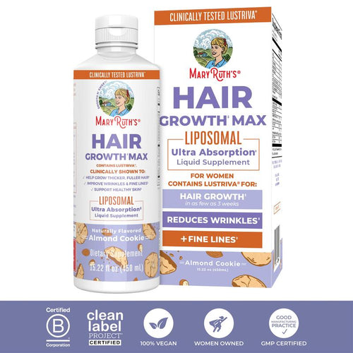 Liposomal Hair Growth Supplement - Clinically Tested Lustriva For Thicker-Looking Hair