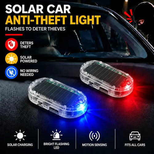 Solar Car Warning Light – Auto-Flashing Security Deterrent for Parked Cars