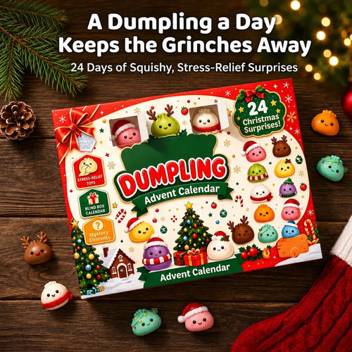 Dumpling Squishy Advent Calendar - 24 Mystery Surprises for a Fun Christmas Countdown