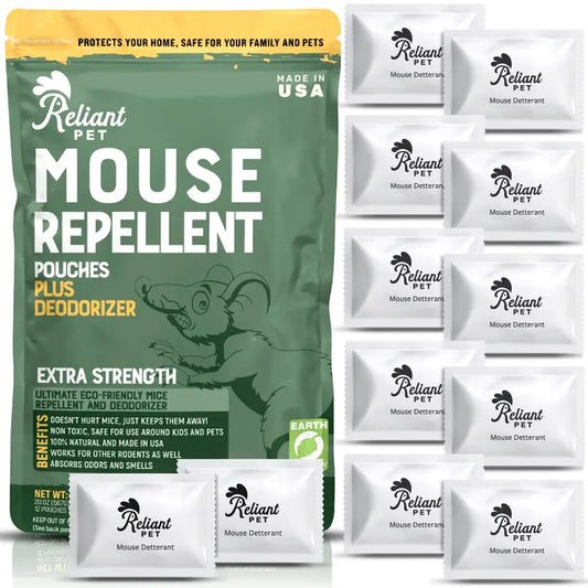 Mouse Repellent Pouches - Peppermint Oil Scent Barrier For Cars & Garages