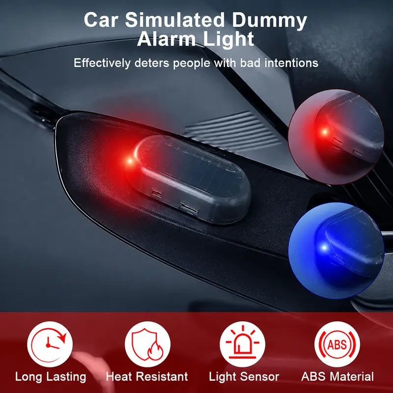 Solar Car Warning Light – Auto-Flashing Security Deterrent for Parked Cars