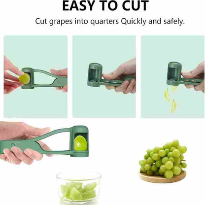Toddler Snack Cutter - One Press Quarter Cutting For Easy Snack Prep