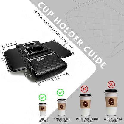 Car Armrest Organizer - 4-in-1 Raised Design For A More Comfortable Drive