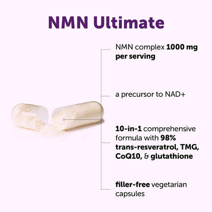NMN Complex Capsules - 10-in-1 Daily Formula for NAD+ Support
