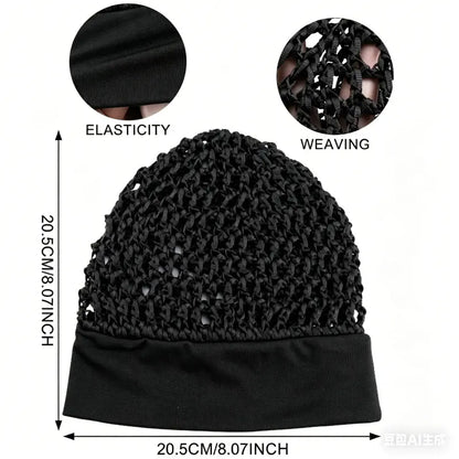 2-Piece Sleeping Cap Set - Wide Stretch Band For Comfortable Overnight Hair Protection