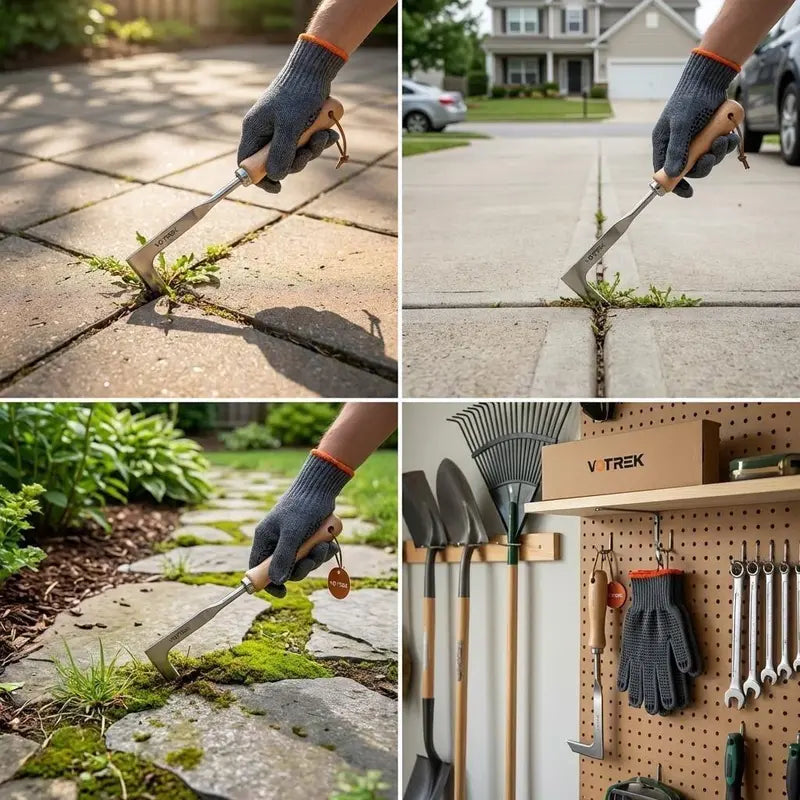 Crevice Weeder – 3-Edge Blade For Clearing Weeds Between Pavers