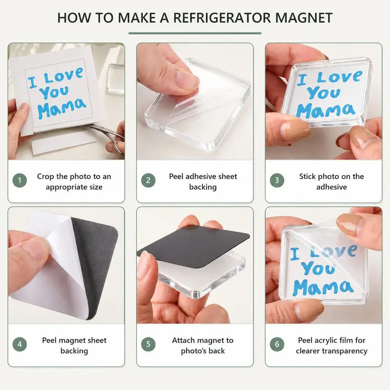 Magnetic Photo Frames - Peel & Stick Acrylic For Personalized Memories
