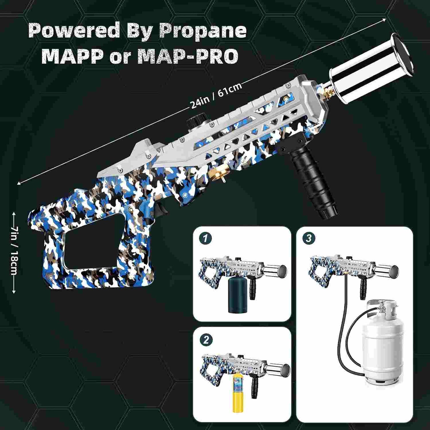 Powerful Propane Torch Flamethrower with Instant Piezo Ignition