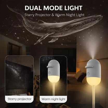 2-in-1 Galaxy Projector Night Light - 12 Projection Scenes For Instant Room Ambiance