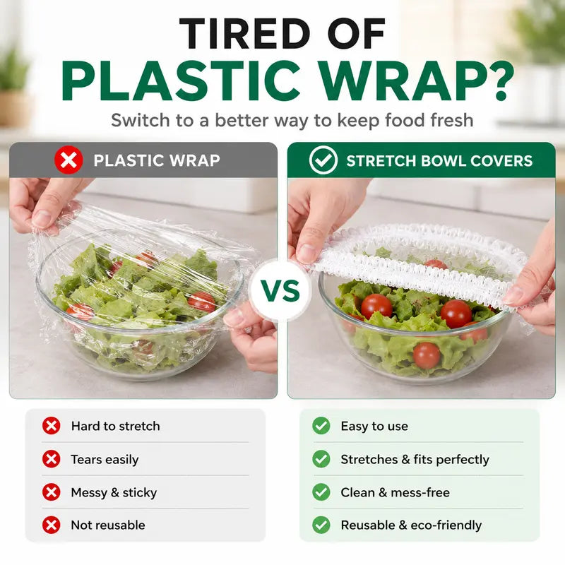 Elastic Stretch Food Covers – Instant Freshness & Zero-Waste Storage