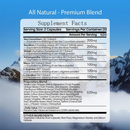 Men's Daily Vitality Formula - 20-In-1 Herbal Nutrient Blend For Energy & Stamina Support
