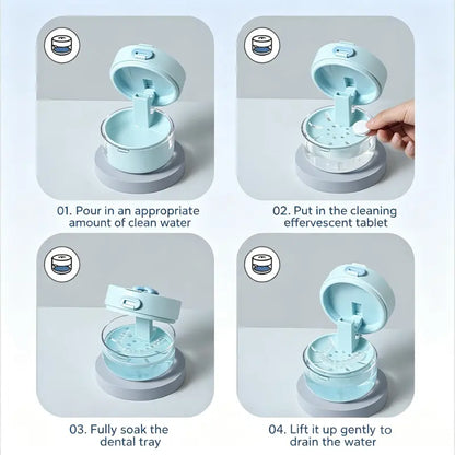 Retainer Cleaning Case - Clean, Soak, Drain & Store in One