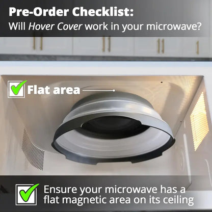 Magnetic Microwave Cover - Anti-Splash Shield For Cleaner Reheating