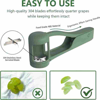Toddler Snack Cutter - One Press Quarter Cutting For Easy Snack Prep