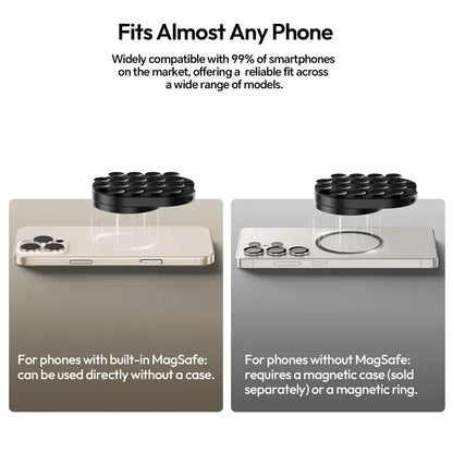 Magnetic Phone Mount - Suction Grip & Adjustable Angles For Hands-Free Filming