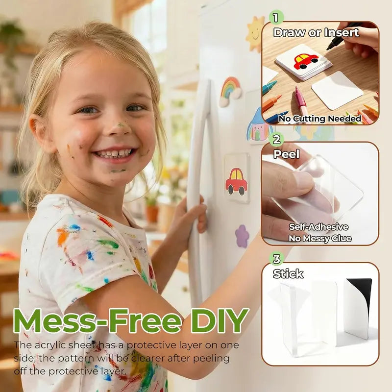Magnetic Photo Frames - Peel & Stick Acrylic For Personalized Memories