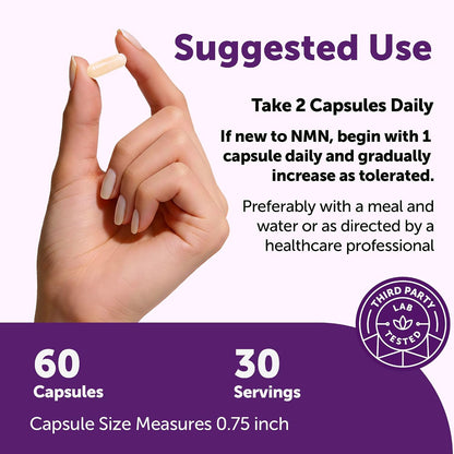 NMN Complex Capsules - 10-in-1 Daily Formula for NAD+ Support