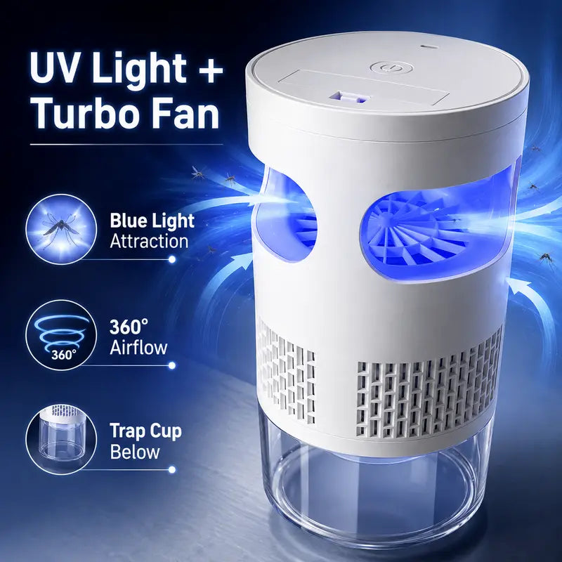 Plug-In Mosquito Trap - Switch On & Trap Mosquitoes While You Sleep