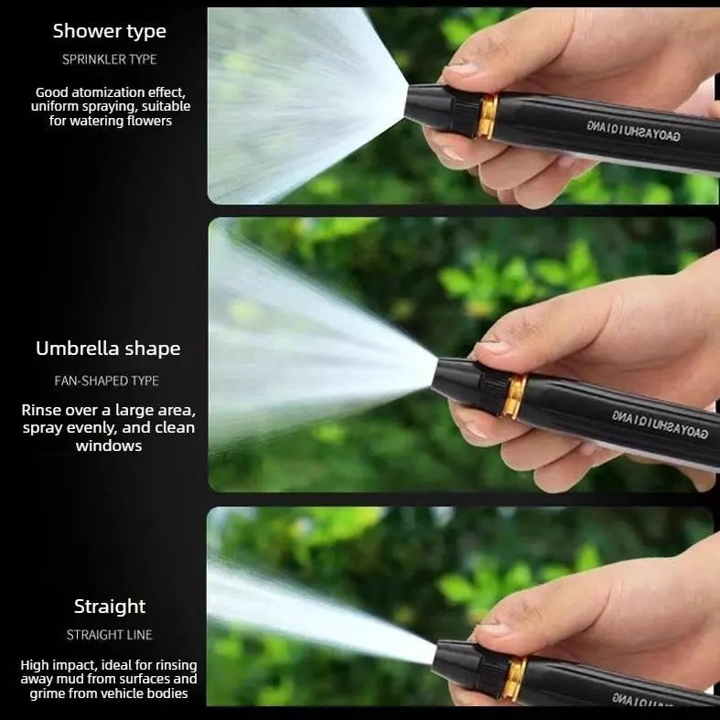 High-Pressure Car Wash Water Gun - Booster Nozzle For Cars, Gardens & Outdoor Cleaning