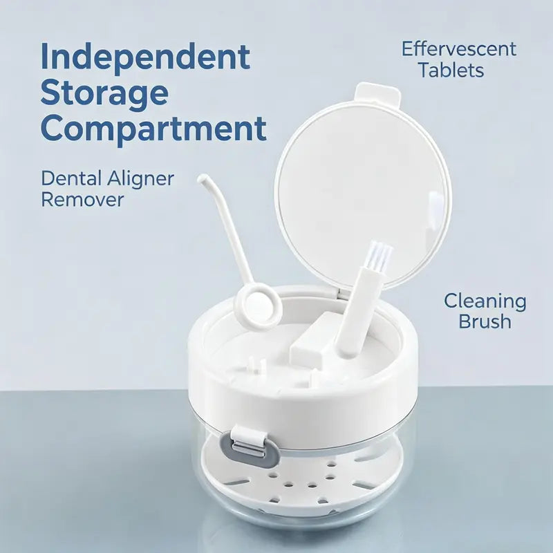 Retainer Cleaning Case - Clean, Soak, Drain & Store in One
