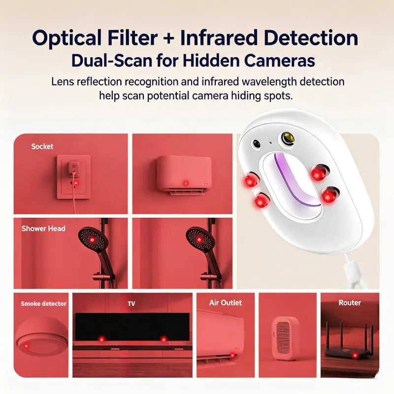 Hidden Camera Detector - Infrared Lens Scanning for Travel Privacy