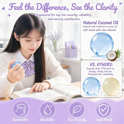 Slow-Rising Squishy Stress Balls - Soft Squeeze Toys For Satisfying Sensory Fun