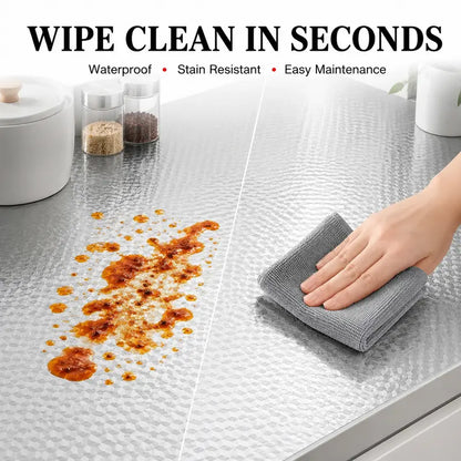 Aluminum Foil Kitchen Film - Peel-and-Stick Protection For Easier Grease Cleanup