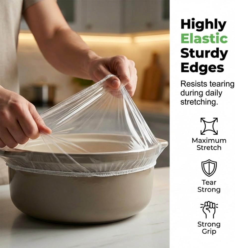 Elastic Stretch Food Covers – Instant Freshness & Zero-Waste Storage