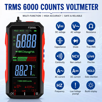 Digital Multimeter - True RMS Auto-Ranging For Easier Electrical Testing