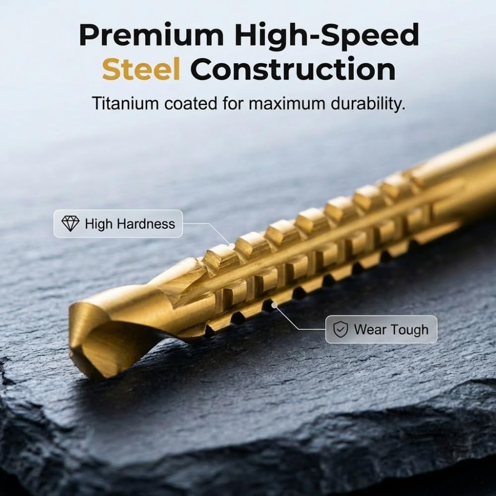 Ultimate Titanium Coated HSS Drill & Saw Bits Set