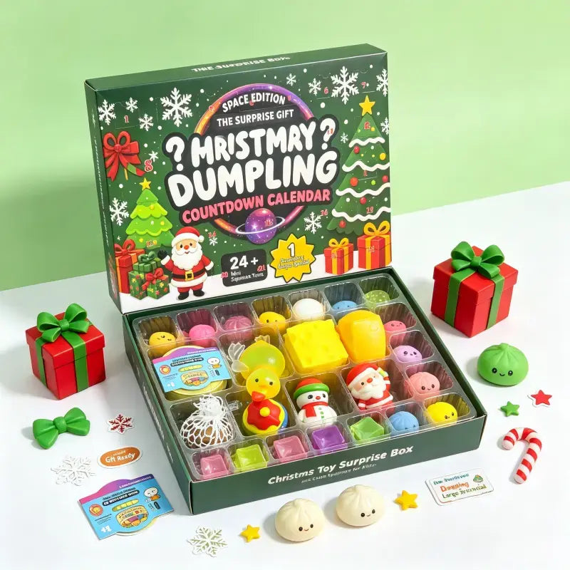 Christmas Squishy Advent Calendar – 24 Daily Mochi Surprises for Holiday Fun