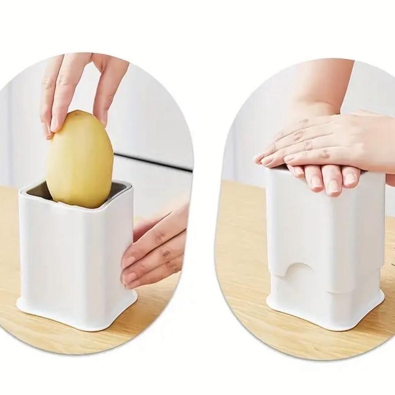 2-in-1 French Fry Cutter - Push-Down Grid Design For Perfect Homemade Fries