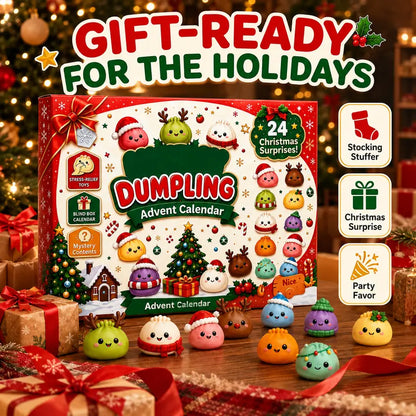 Dumpling Squishy Advent Calendar - 24 Mystery Surprises for a Fun Christmas Countdown