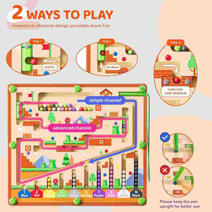 Pixels & Puzzles: Magnetic Color & Number Learning Maze