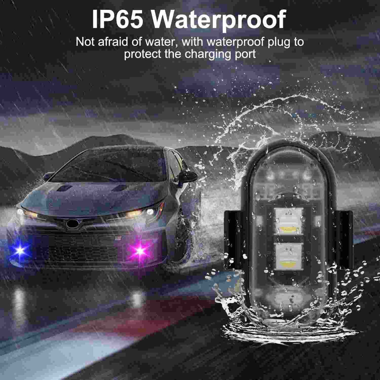 RGB LED Strobe Light Kit - Wireless Remote Multi-Mode Flashing For Night Riding Visibility & Safety Upgrade