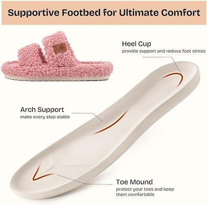 Fuzzy Memory Foam Slippers - Cloud-Soft Cushioning For Everyday Comfort