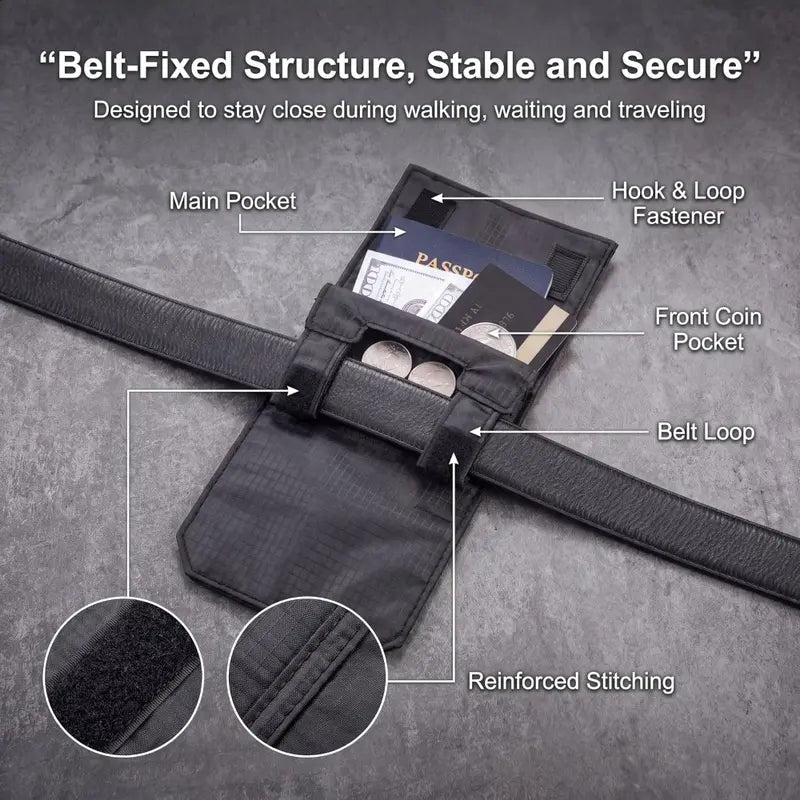Anti-Theft Passport Pouch - Slim Hidden Storage for Safer Travel
